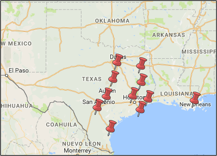 BP Transport Common Routes Map